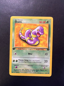Ekans 1st Edition - 56/82 Non-Holo - Team Rocket Set JAB Games13 Ekans 1st Edition - 56/82 Non-Holo - Team Rocket Set JAB Games13