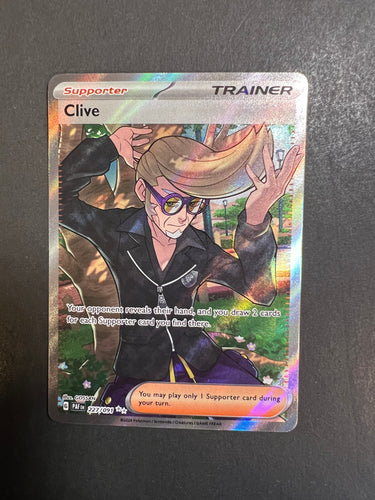 Clive - 227/091 Full Art Ultra Rare Trainer - Paldean Fates