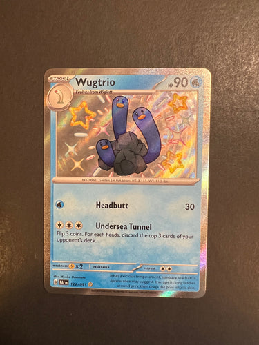 Wugtrio - 122/091 Shiny Holo Rare - Paldean Fates