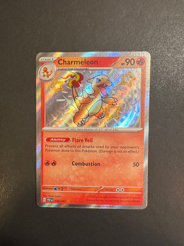 Charmeleon - 110/091 Shiny Holo Rare - Paldean Fates