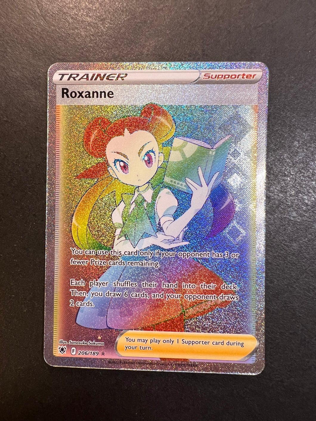 Roxanne - 206/189 Hyper Secret Rainbow Rare Trainer - Astral Radiance