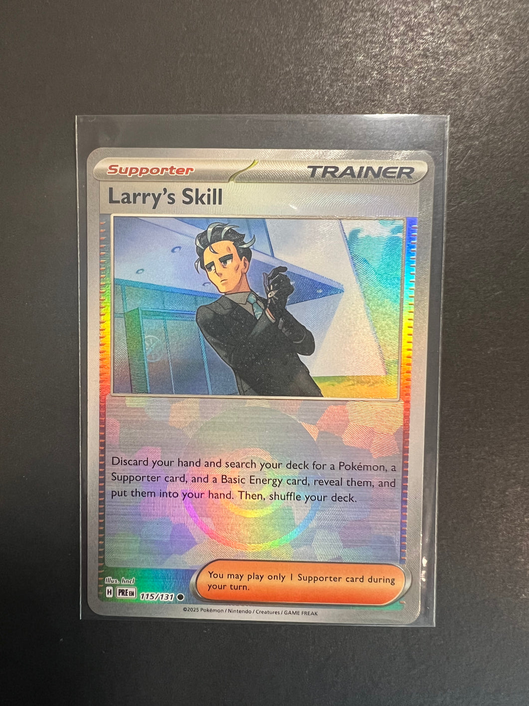 Larry's Skill - 115/131 Reverse Holo Pokeball Trainer - Prismatic Evol JAB Games13 Larry's Skill - 115/131 Reverse Holo Pokeball Trainer - Prismatic Evol JAB Games13