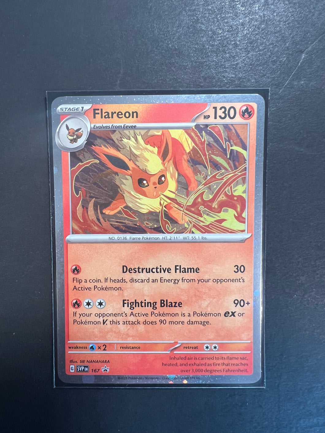 Flareon - 167 Holo Rare Promo - Prismatic Evolutions JAB Games13 Flareon - 167 Holo Rare Promo - Prismatic Evolutions JAB Games13