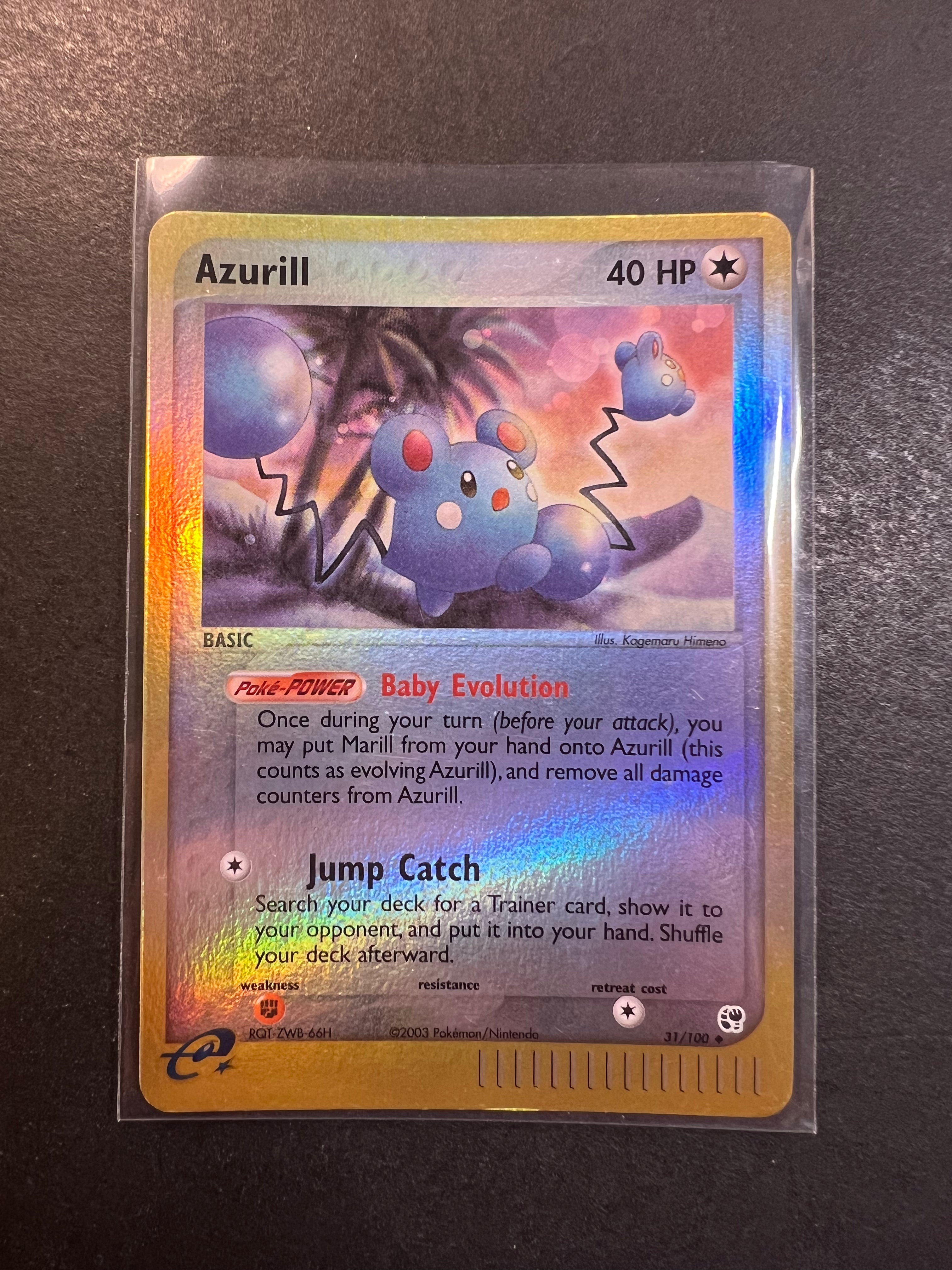 Azurill - 31/100 Reverse Holo - Ex Sandstorm JAB Games13 Azurill - 31/100 Reverse Holo - Ex Sandstorm JAB Games13