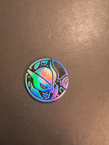 Official Pokemon Mega Mewtwo X Coin - Blue