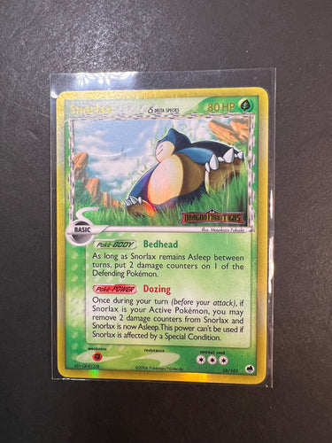 Snorlax - 10/101 “Stamped” Reverse Holo Rare - EX Dragon Frontiers