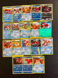 corphish pokemon card Pokemon Corphish and Crawdaunt Card Lot - 18 Cards
