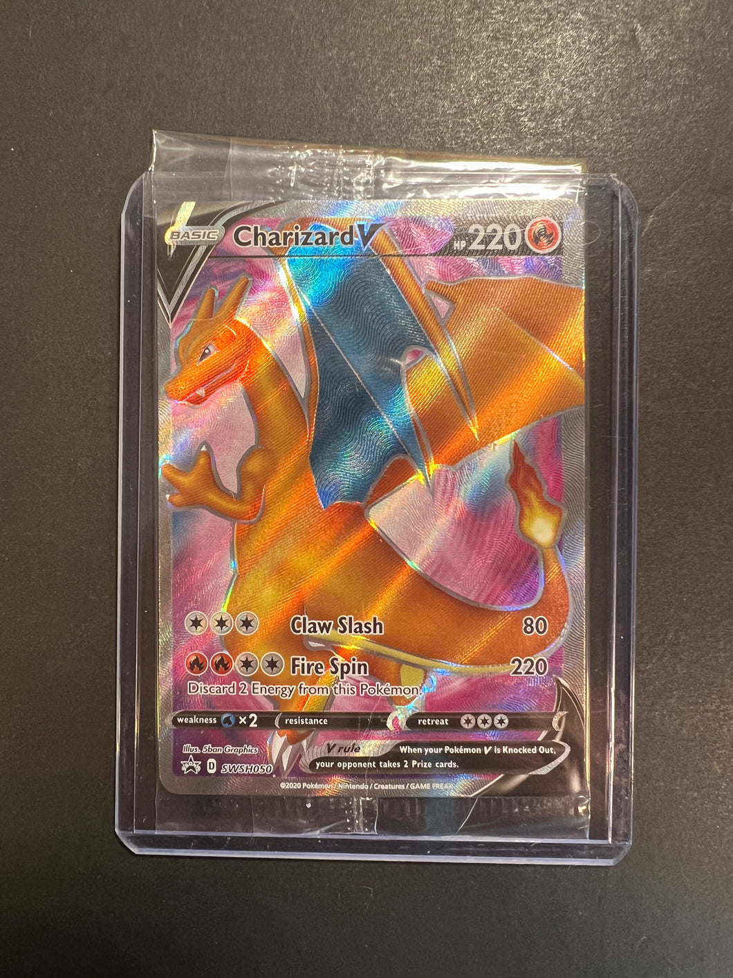 Charizard V - SWSH050 Full Art Ultra Rare Promo - Sealed Champion’s Path