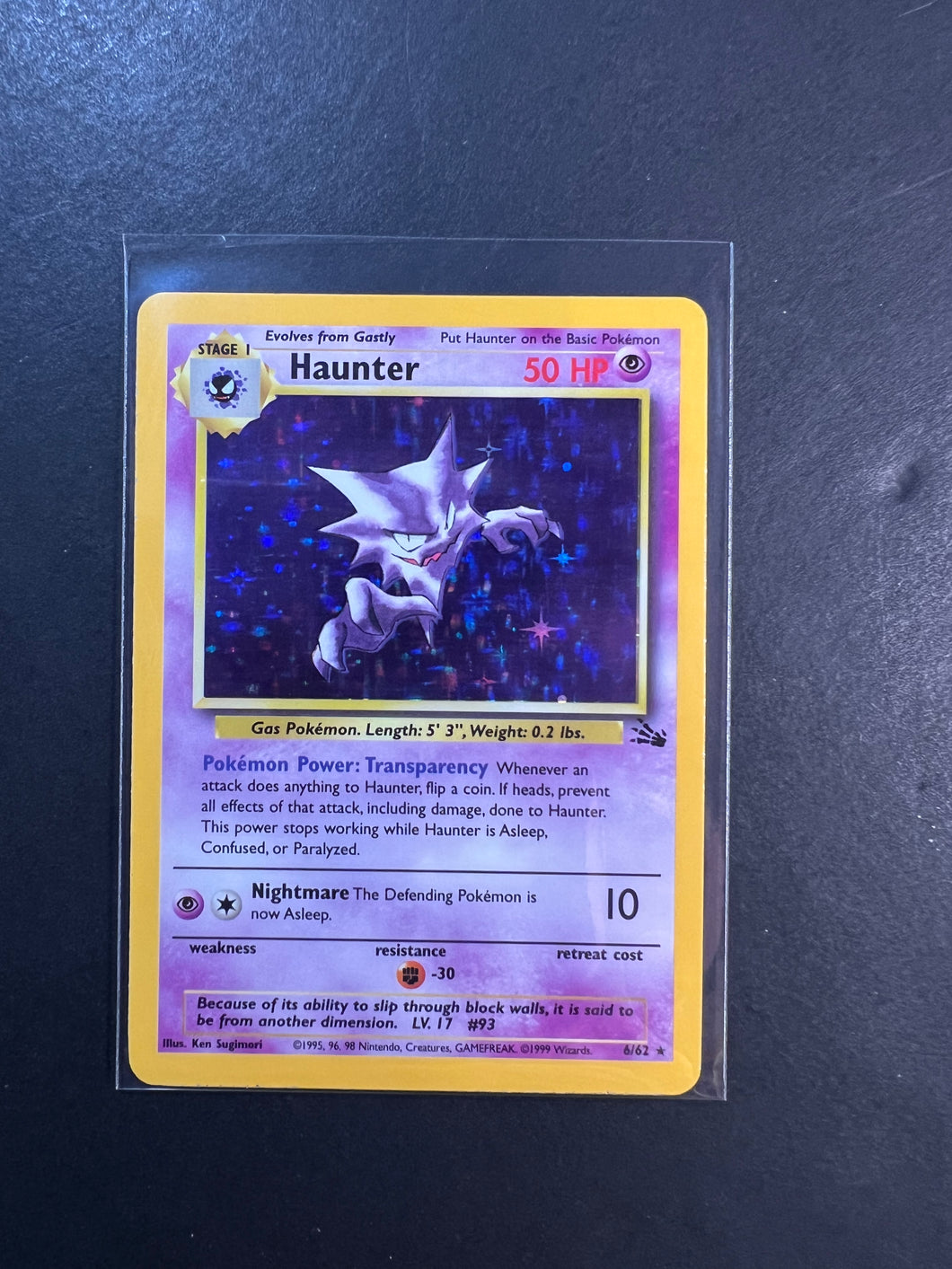 Haunter - 6/62 Holo Rare - Pokemon Fossil Set