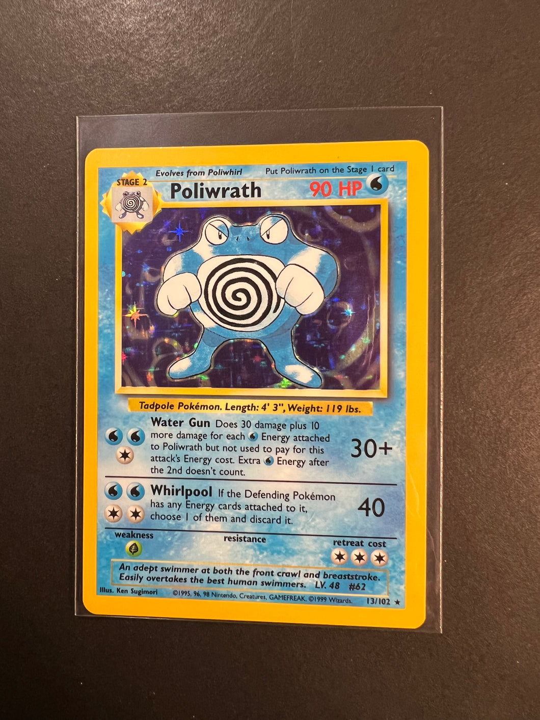 Poliwrath - 13/102 Holo Rare - Pokemon Base Set