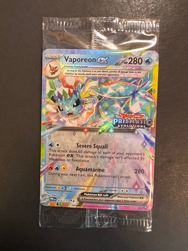 Vaporeon ex - 023/131 Full Art Ultra Rare Promo - Prismatic Evolutions Sealed