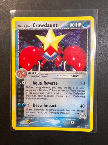 Team Aqua’s Crawdaunt - 2/95 Holo Rare - Ex Team Magma vs. Team Aqua