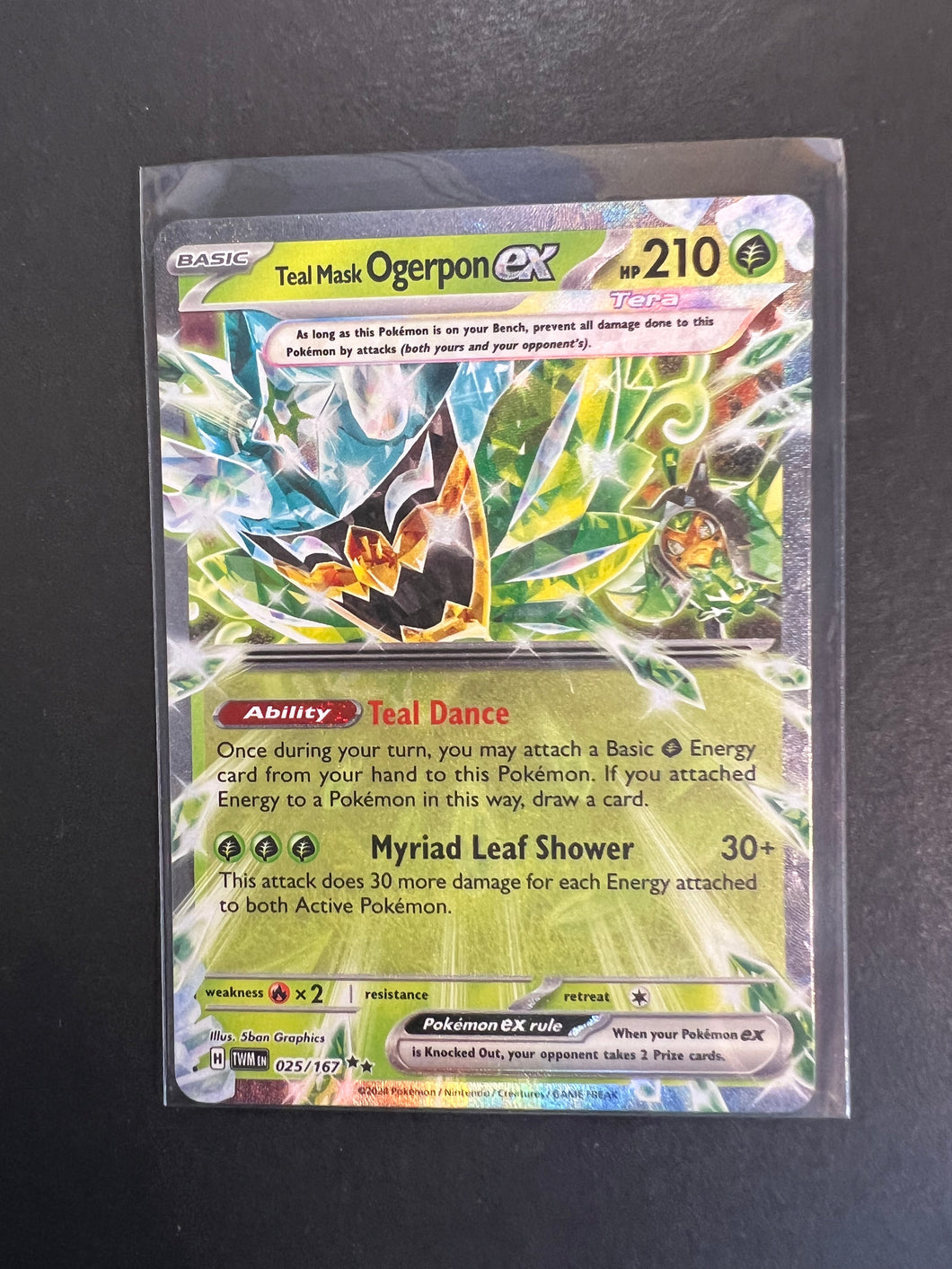 Teal Mask Ogerpon 123 Black Star Promo Full Art Twilight Masquerade Sealed(D018 Teal Mask Ogerpon 123 Black Star Promo Full Art Twilight Masquerade Sealed(D018