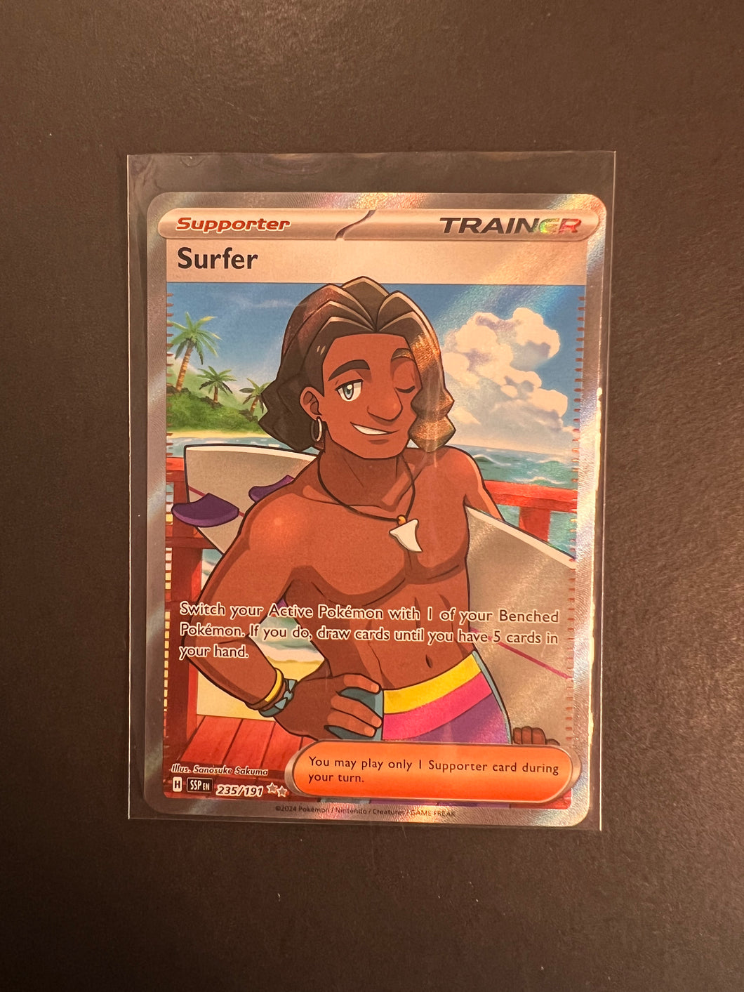 Pokemon Trading Card Game Surging Sparks Ultra Rare Surfer #235 Pokemon Trading Card Game Surging Sparks Ultra Rare Surfer #235