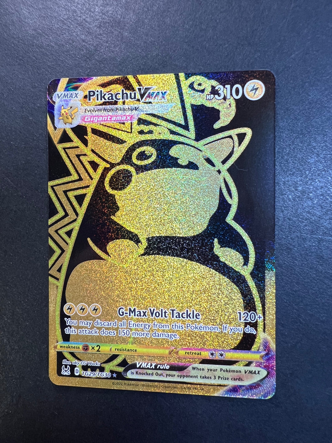 Pikachu VMax - TG29/TG30 Gold Full Art Ultra Rare - Lost Origin JAB Games13 Pikachu VMax - TG29/TG30 Gold Full Art Ultra Rare - Lost Origin JAB Games13