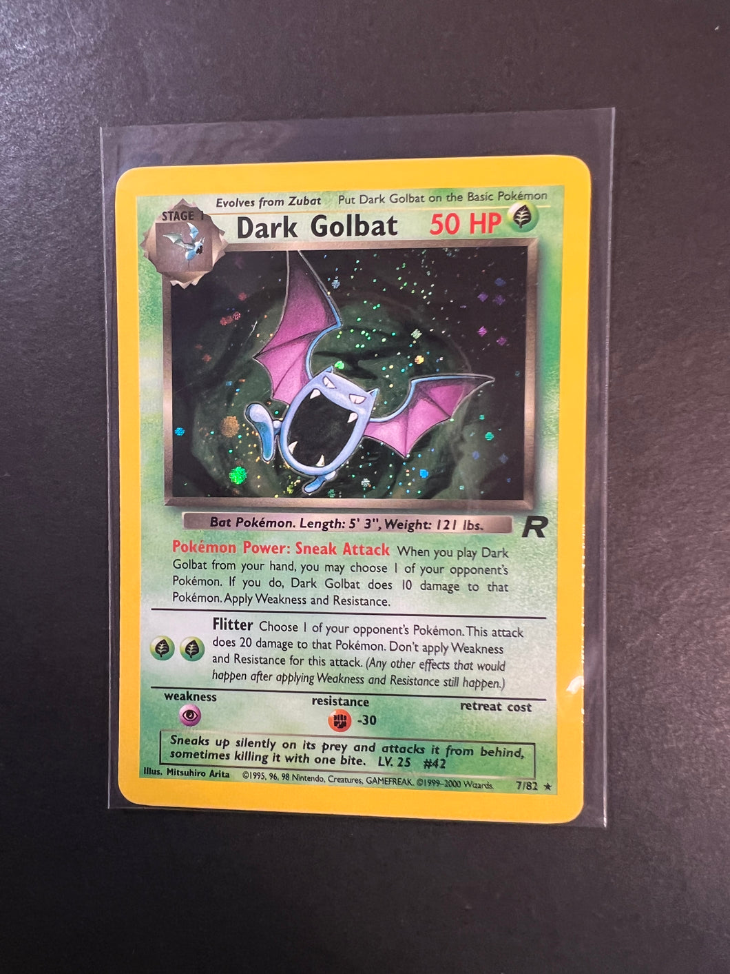 Dark Golbat - 7/82 Holo Rare - Pokemon Team Rocket Set