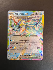 vaporeon holographic card Vaporeon ex - 023/131 Ultra Rare Holo