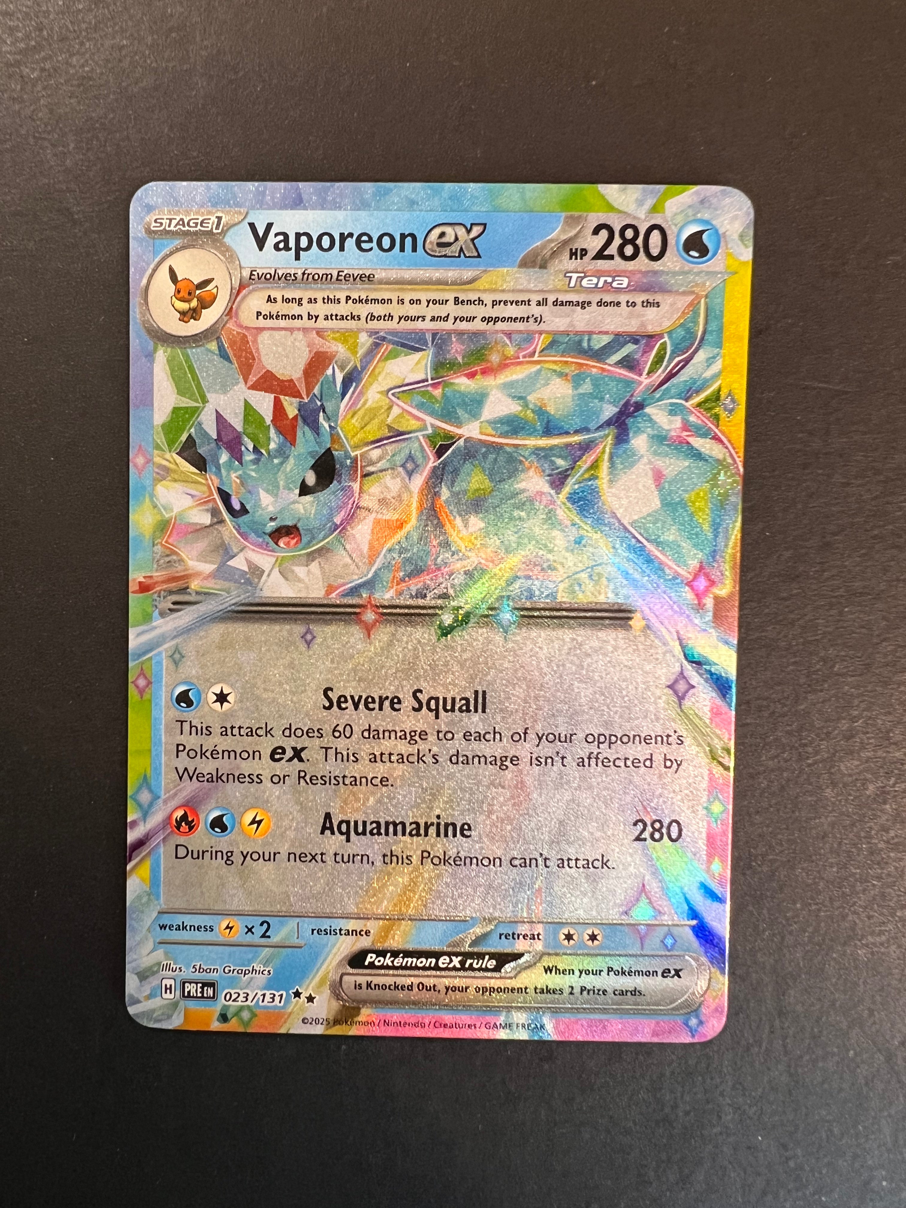 pokemon cards vaporeon ex Vaporeon ex - 023/131 Ultra Rare Holo