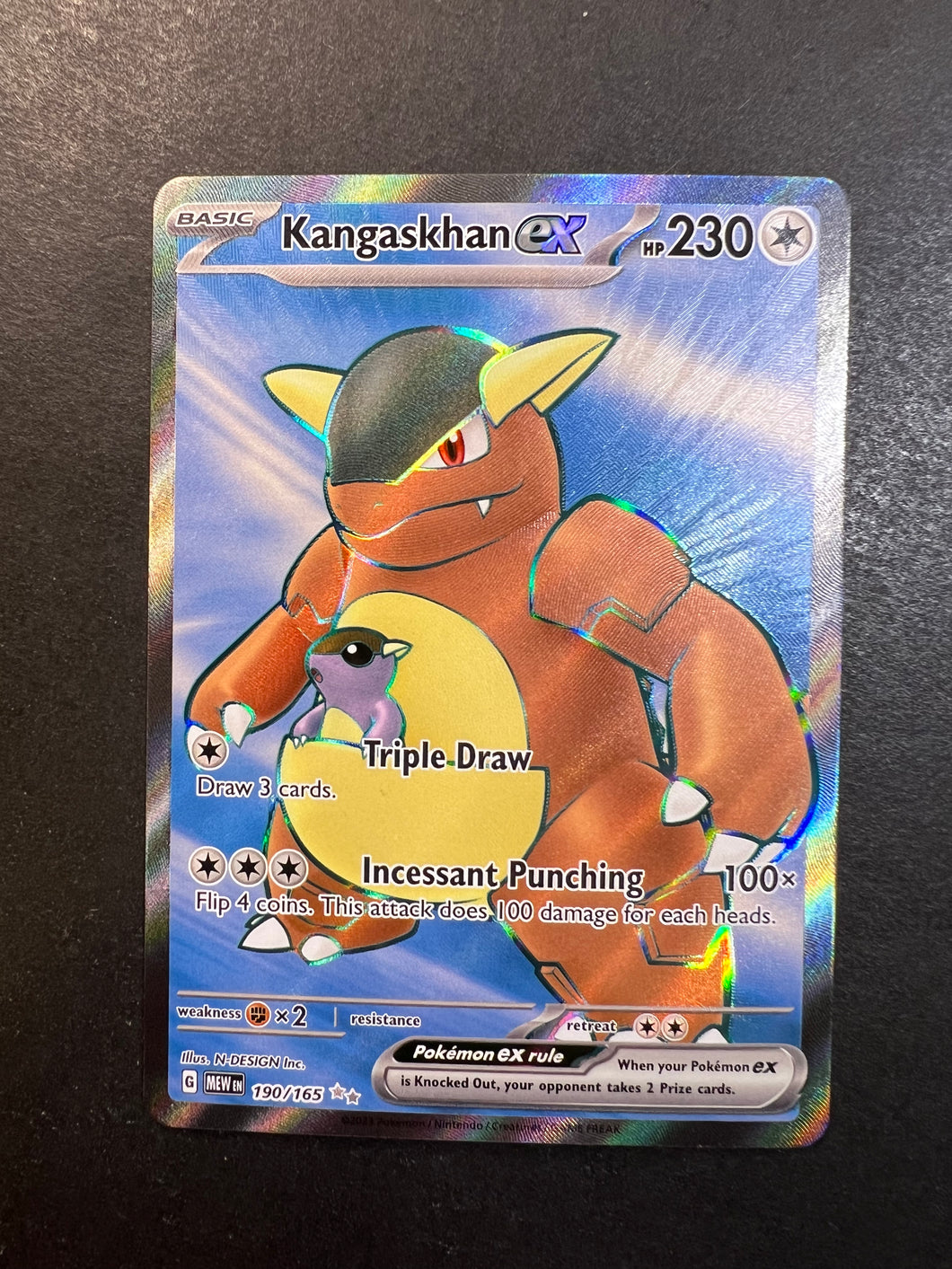 shiny kangaskhan pokemon card Kangaskhan ex - 190/165 Full Art Ultra Rare