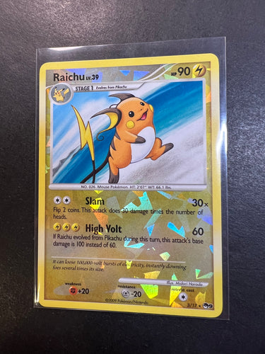 Raichu - 3/17 “Cracked Ice” Holo Rare - POP Series 9
