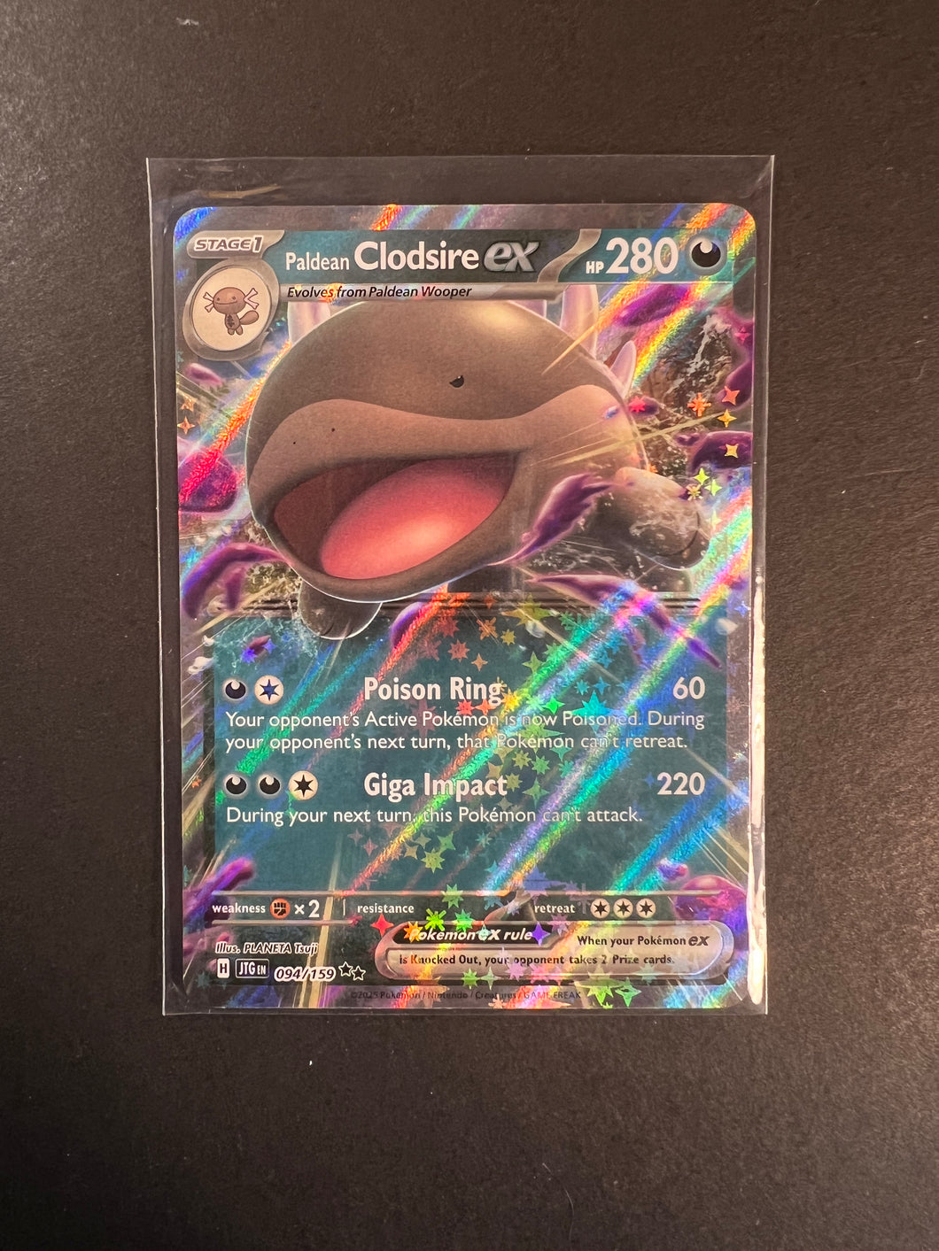 Paldean Clodsire ex - 094/159 Ultra Rare - Journey Together