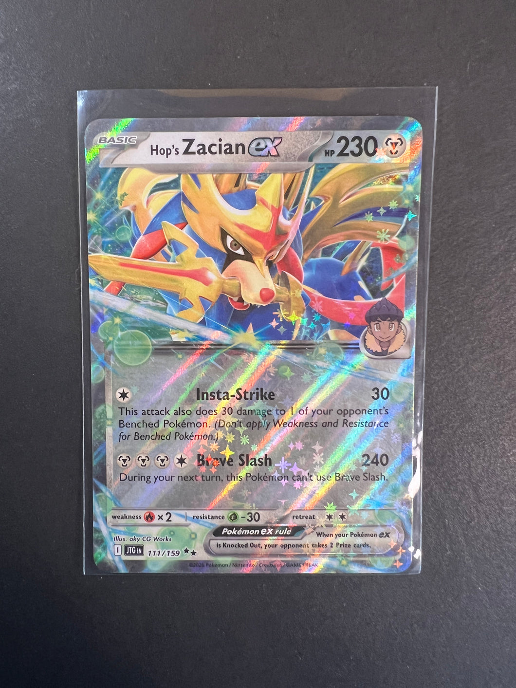 Hop’s Zacian ex - 111/159 Ultra Rare - Journey Together