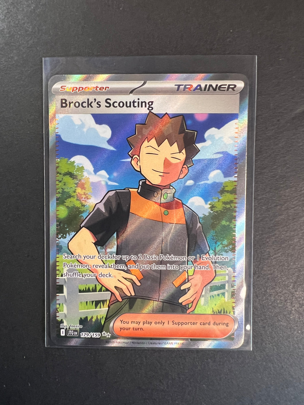 Brock’s Scouting - 179/159 Full Art Ultra Rare Trainer - Journey Together