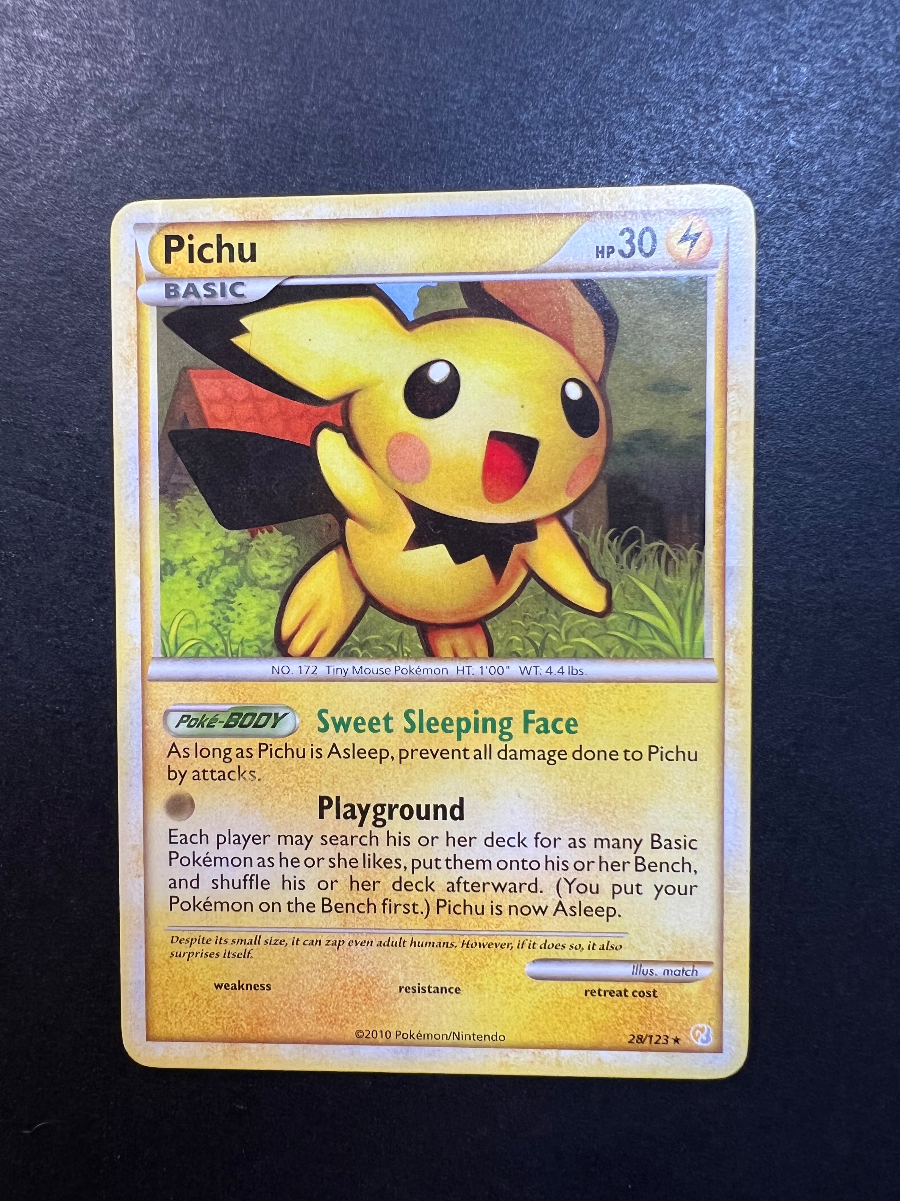 Pichu - 28/123 Non Holo Rare - Heart Gold Soul Silver JAB Games13 Pichu - 28/123 Non Holo Rare - Heart Gold Soul Silver JAB Games13