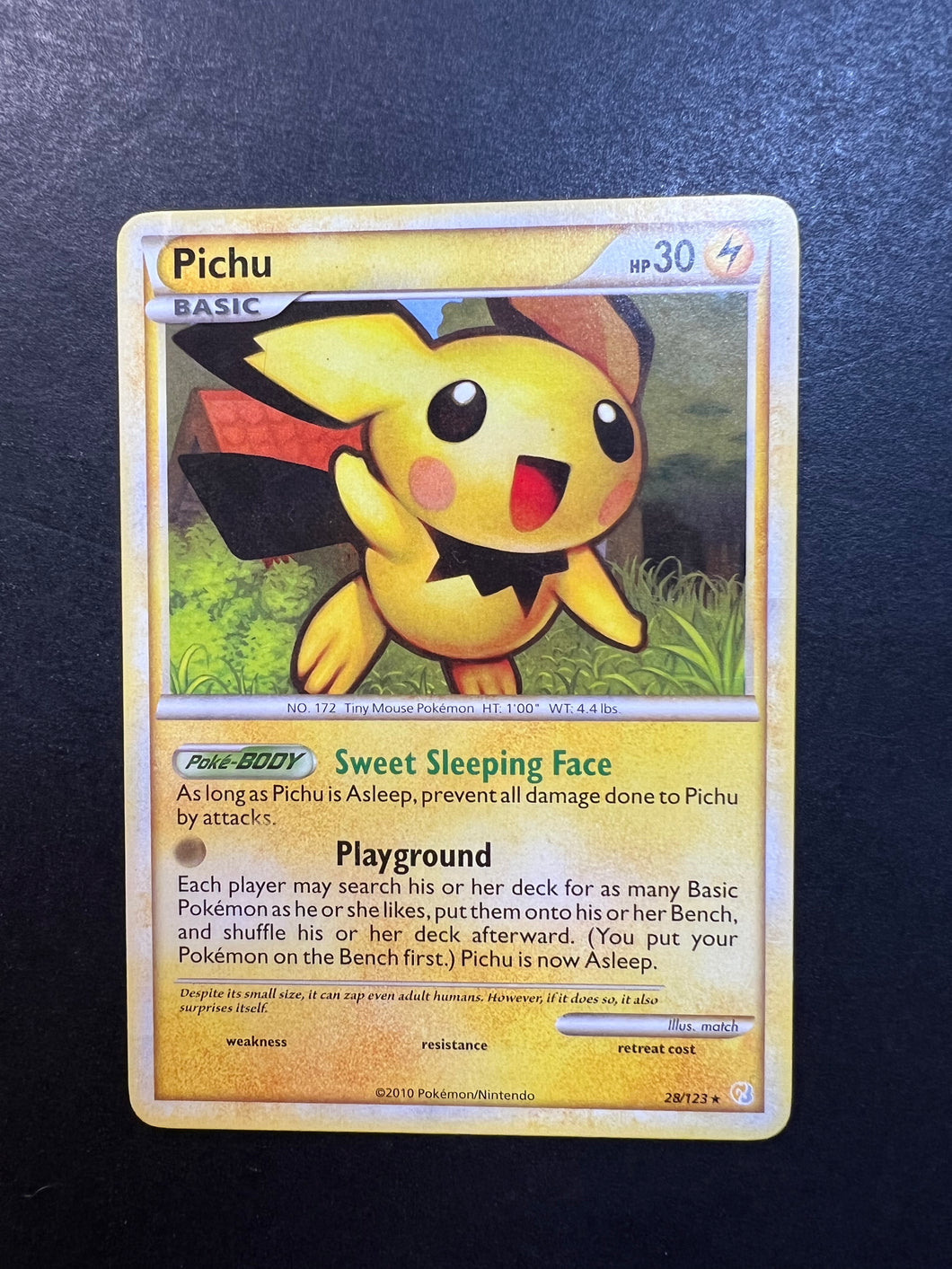 Pichu - 28/123 Non Holo Rare - Heart Gold Soul Silver JAB Games13 Pichu - 28/123 Non Holo Rare - Heart Gold Soul Silver JAB Games13