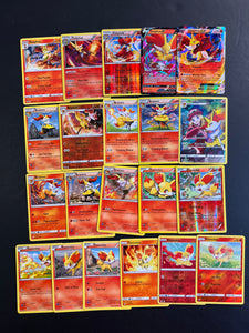 Pokemon Fennekin, Braixen and Delphox Card Lot - 21 Cards - EX, V, Holo Rare, Reverse Holos and Promo Cards!