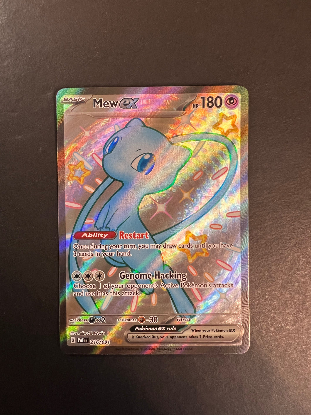 Mew ex - 216/091 Shiny Full Art Ultra Rare Holo - Paldean Fates