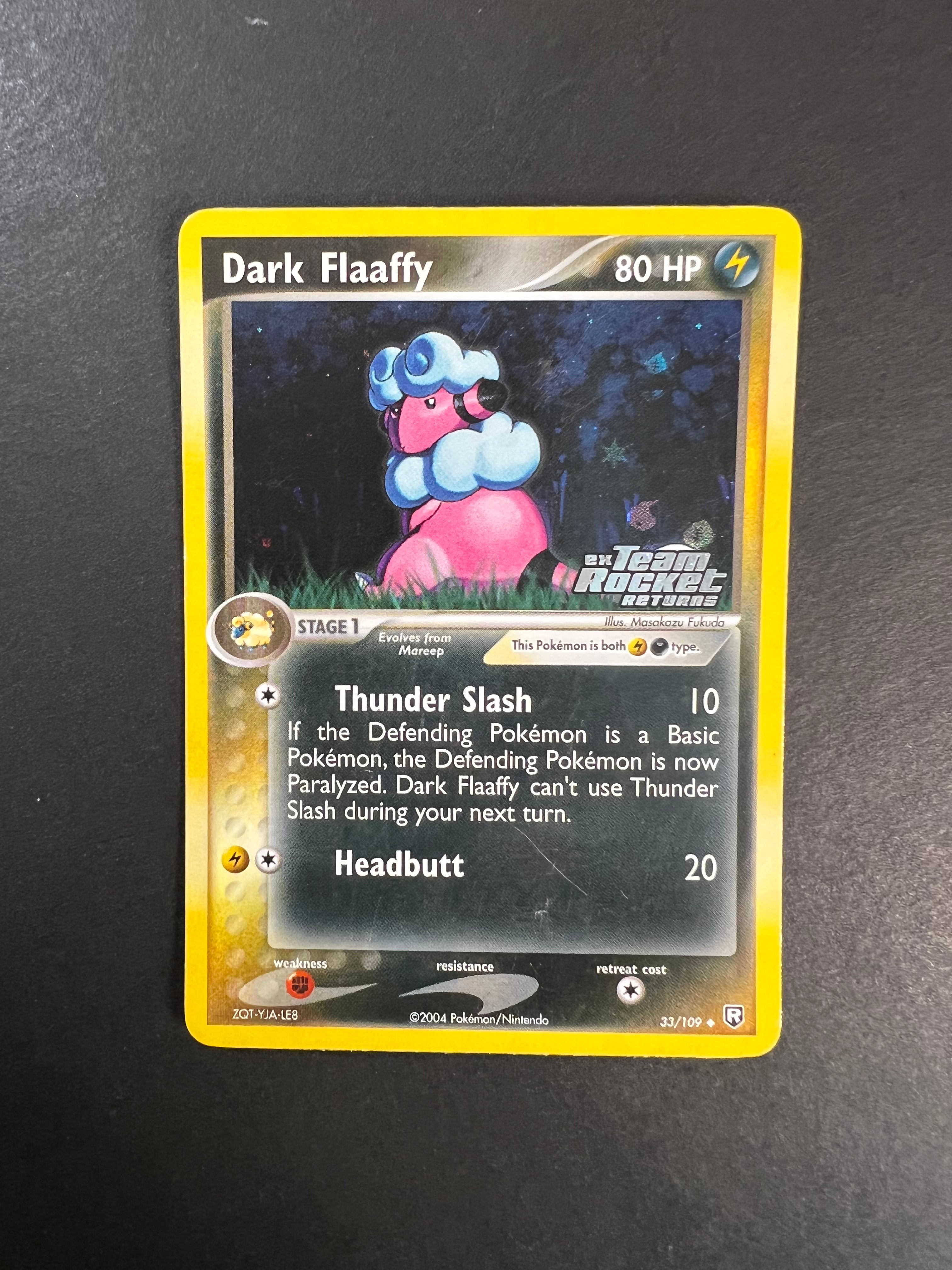Dark Flaaffy - 33/109 “Stamped” Reverse Holo