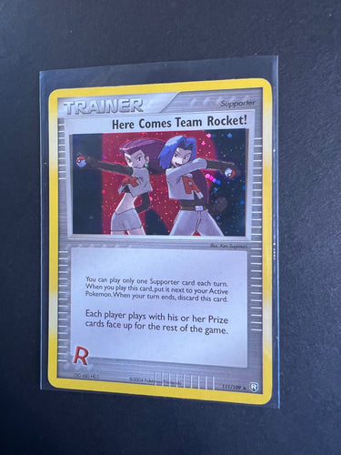 Here Comes Team Rocket! - 111/109 Secret Holo Rare Trainer - EX Team Rocket Returns