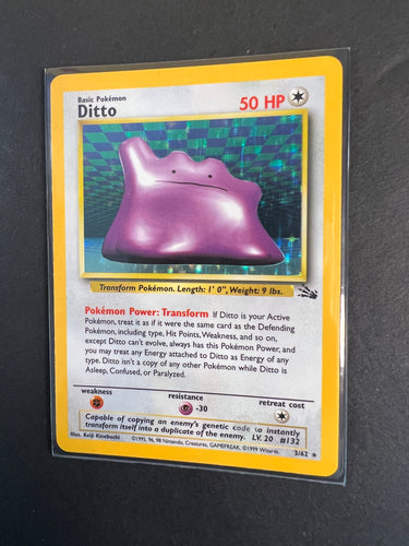 Ditto - 3/62 Holo Rare - Pokemon WOTC Fossil Set