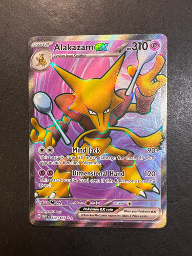 Alakazam ex - 188/165 Full Art Ultra Rare - Pokemon 151 Set