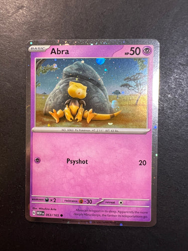 Abra - 063/165 Holo Rare Promo - Pokemon 151 Set