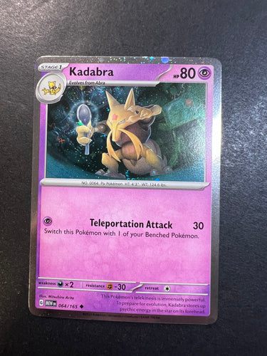 Kadabra - 064/165 Holo Rare Promo - Pokemon 151 Set