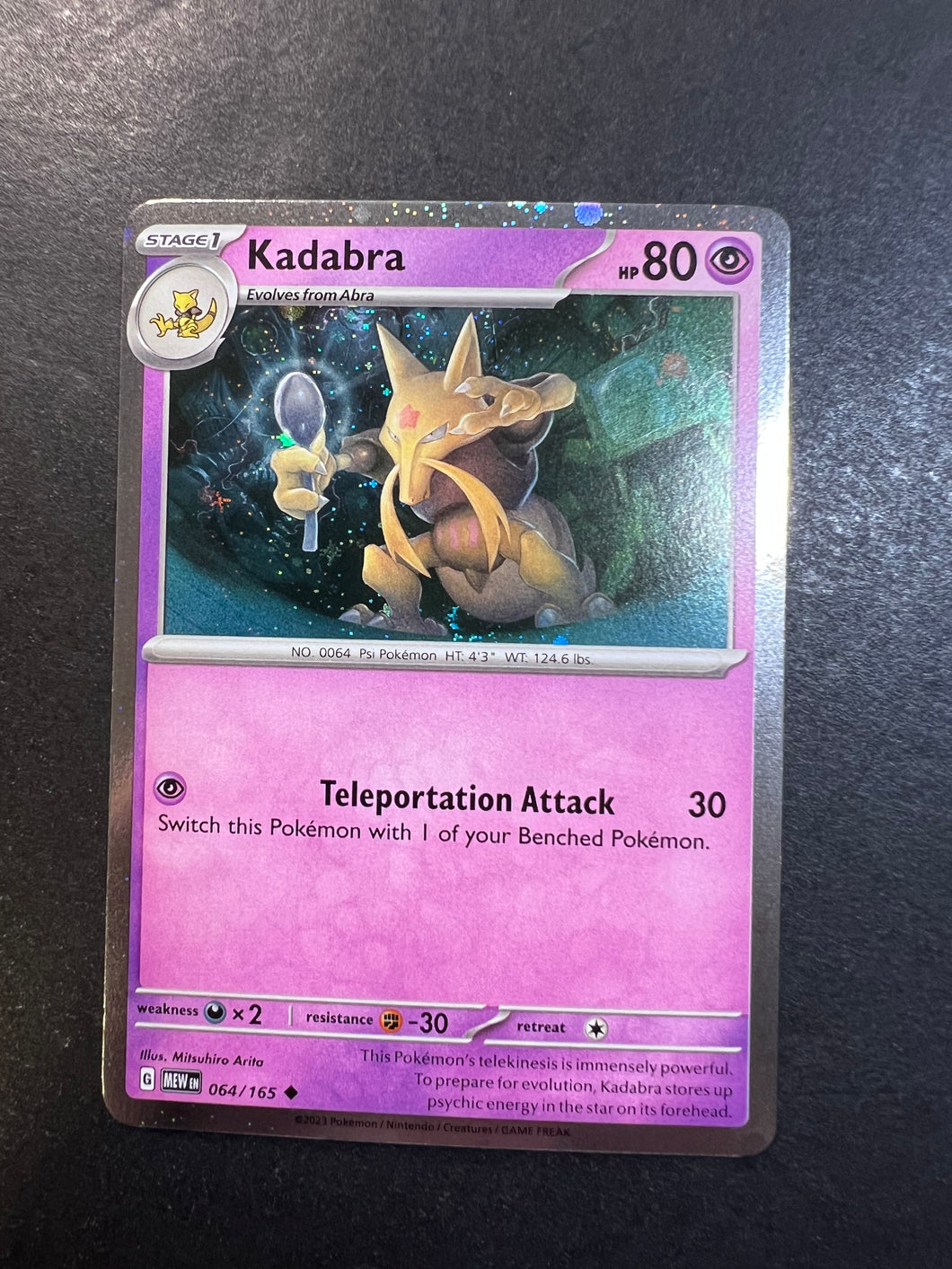 Kadabra - 064/165 Holo Rare Promo - Pokemon 151 Set Kadabra - 064/165 Holo Rare Promo - Pokemon 151 Set
