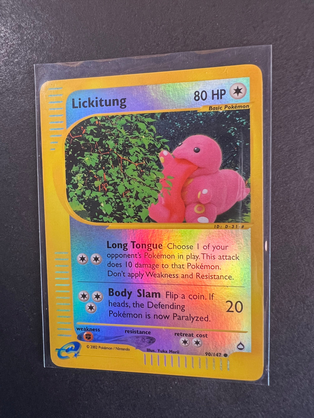 Lickitung - 90/147 Reverse Holo - WOTC Pokemon Aquapolis Set