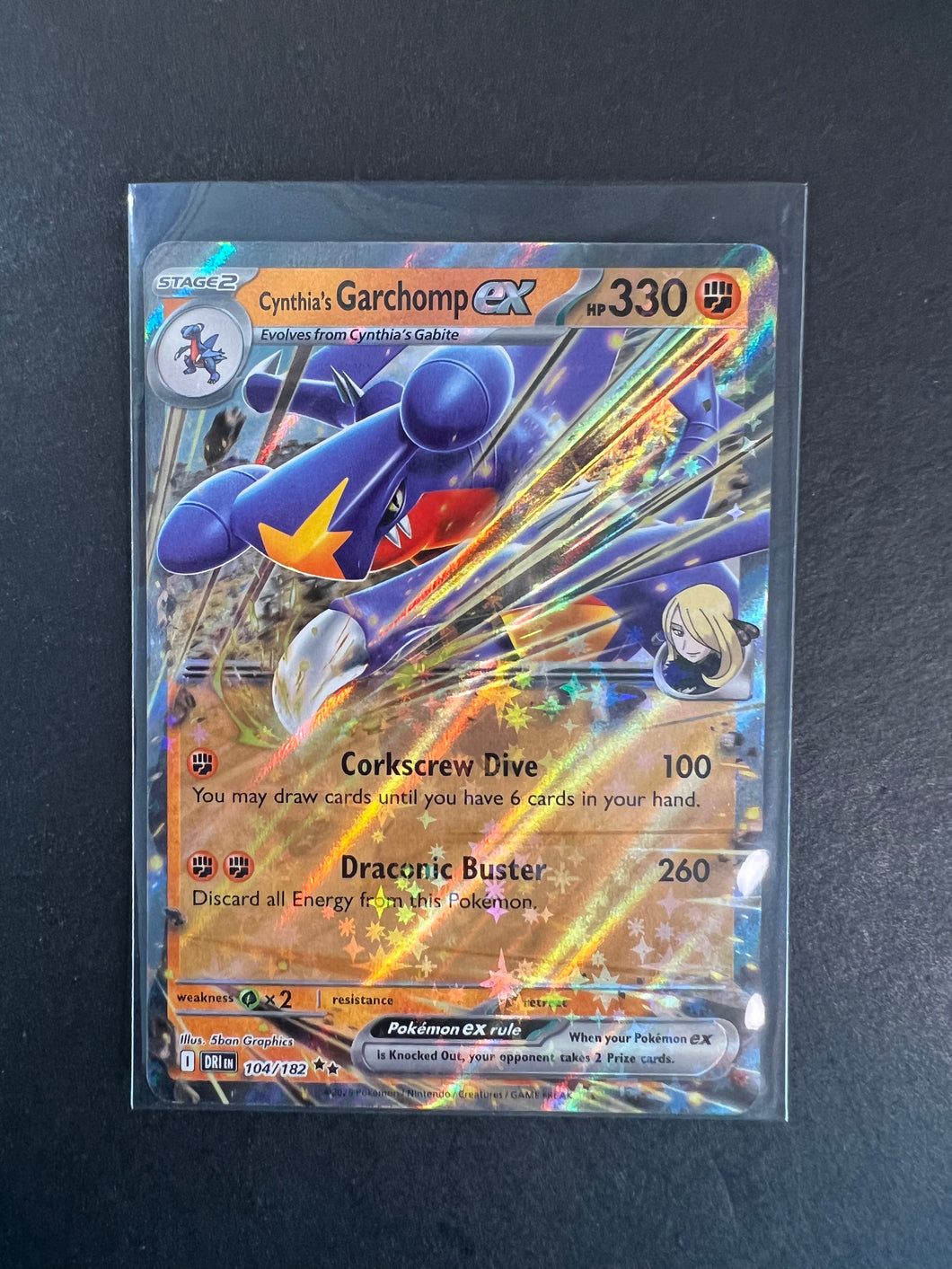 Cynthia’s Garchomp ex - 104/182 Ultra Rare - Destined Rivals