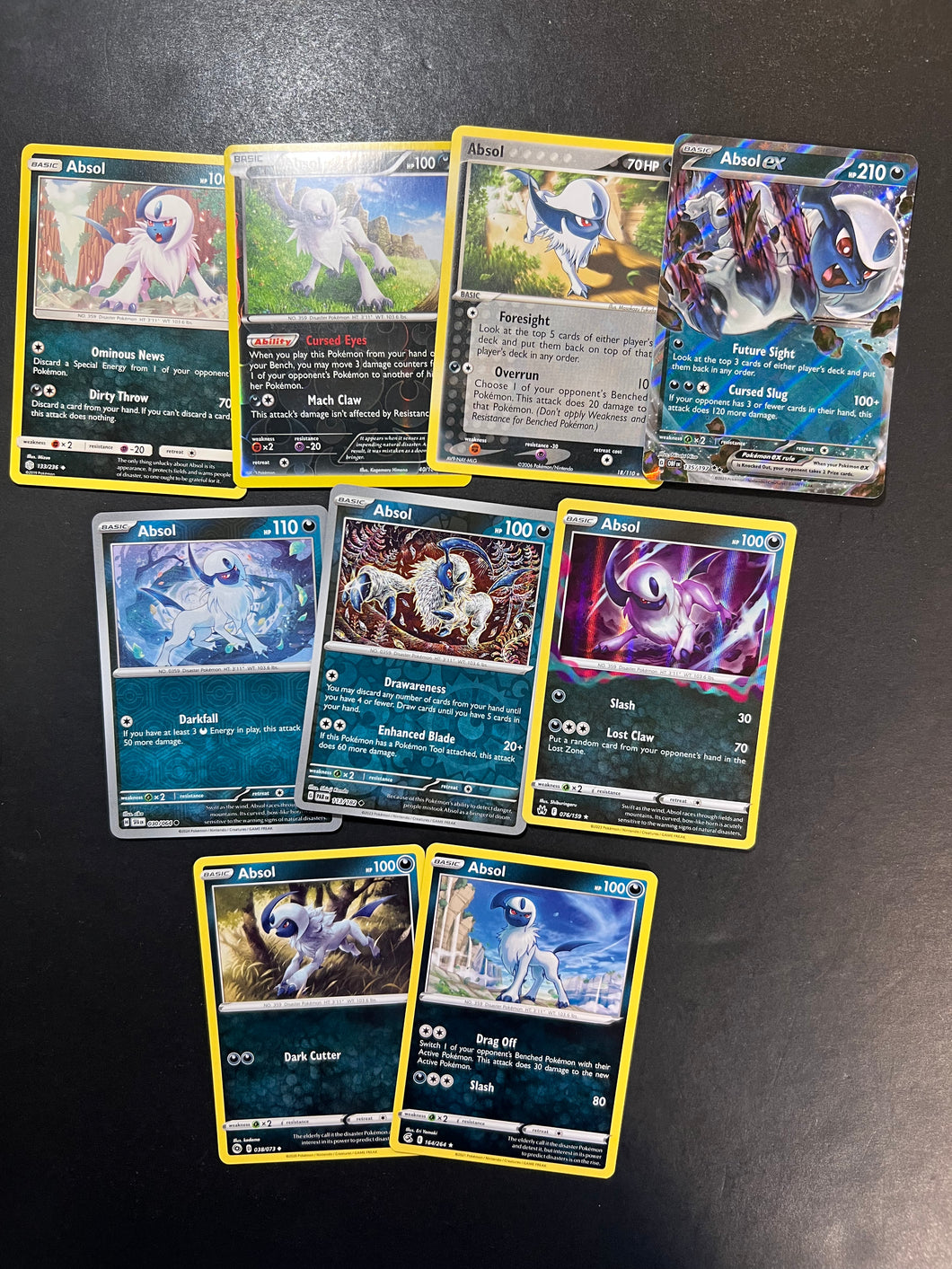 Pokemon Absol ex Card Lot - 9 Cards - Holo Rare, Reverse Holos and Vintage Collection!