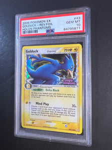 PSA 10 Golduck - 43/110 “Stamped” Reverse Holo - EX Holon Phantoms Set