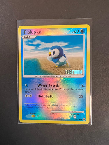 Piplup - 71/100 Reverse Holo Rare Promo - Platinum Set!