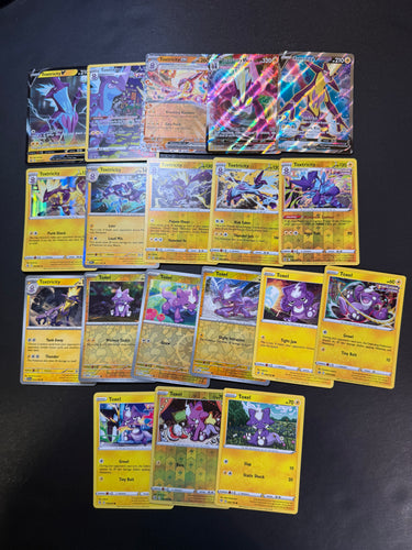 Pokemon Toxel and Toxtricity V Max Card Lot - 19 Cards - Shiny, Ultra Rare V, ex and Holo Rare Cards!
