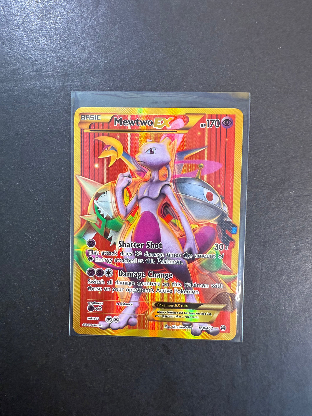 Mewtwo EX - 164/162 Gold Full Art Secret Rare - XY Breakthrough