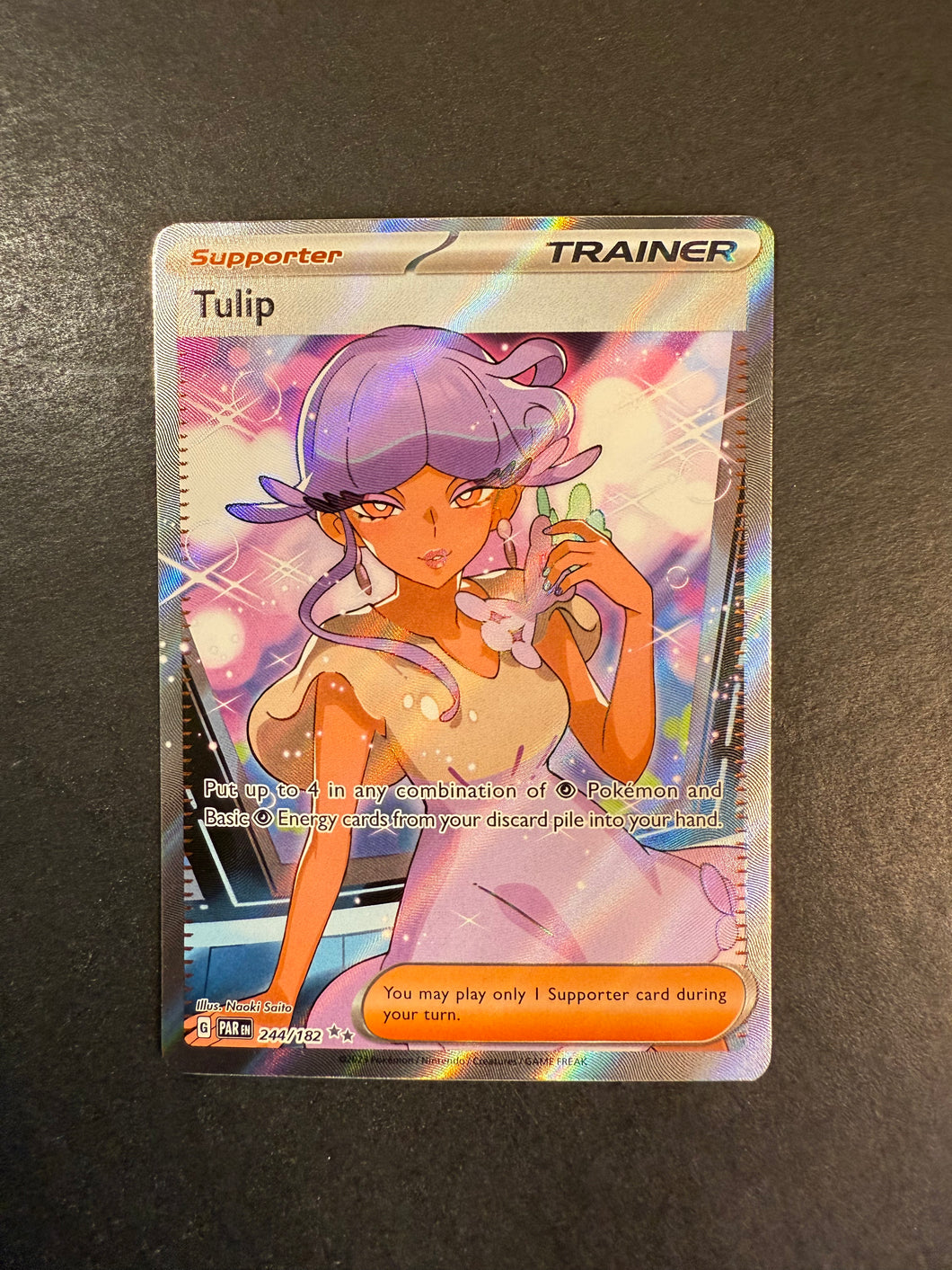 Tulip - 244/182 Full Art Ultra Rare Trainer - Pokemon Paradox Rift JAB Games13 Tulip - 244/182 Full Art Ultra Rare Trainer - Pokemon Paradox Rift JAB Games13