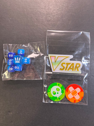 thumbnail image 2 of GX, Poison & Burned Acrylic Counters Markers For Pokemon TCG Cards – Sealed NEW 2 of 5