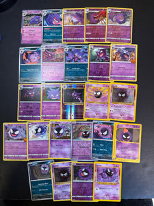 Pokemon Gastly, Haunter & Gengar Card Lot - 25 Cards - Holo Rare & Vintage Collection!