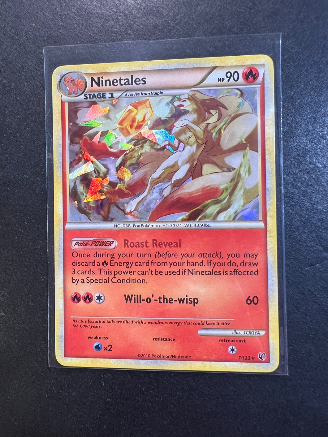 Ninetales - 7/123 Cracked Ice Holo Rare - Heart Gold Soul Silver JAB Games13 Ninetales - 7/123 Cracked Ice Holo Rare - Heart Gold Soul Silver JAB Games13