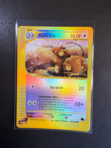 Raticate - 89/144 Reverse Holo - Pokemon WOTC Skyridge Set